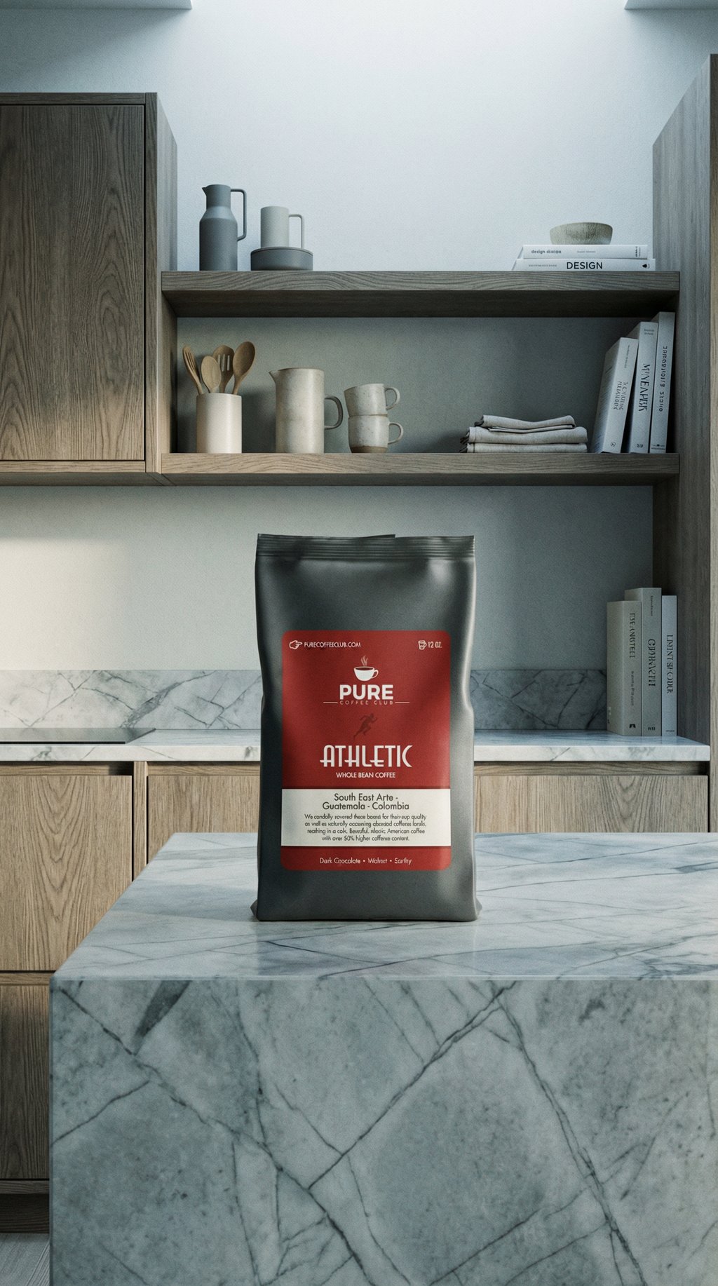 AI product shot of Athletic Blend Coffee