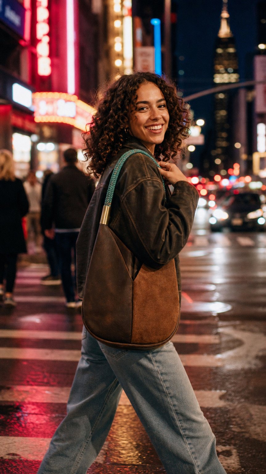 AI product shot of Original Wildwood Bag // Large in Brown Leather