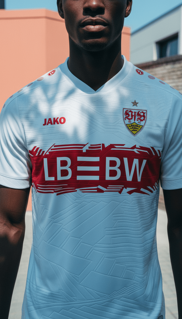 AI product shot of VfB Heimtrikot 25/26