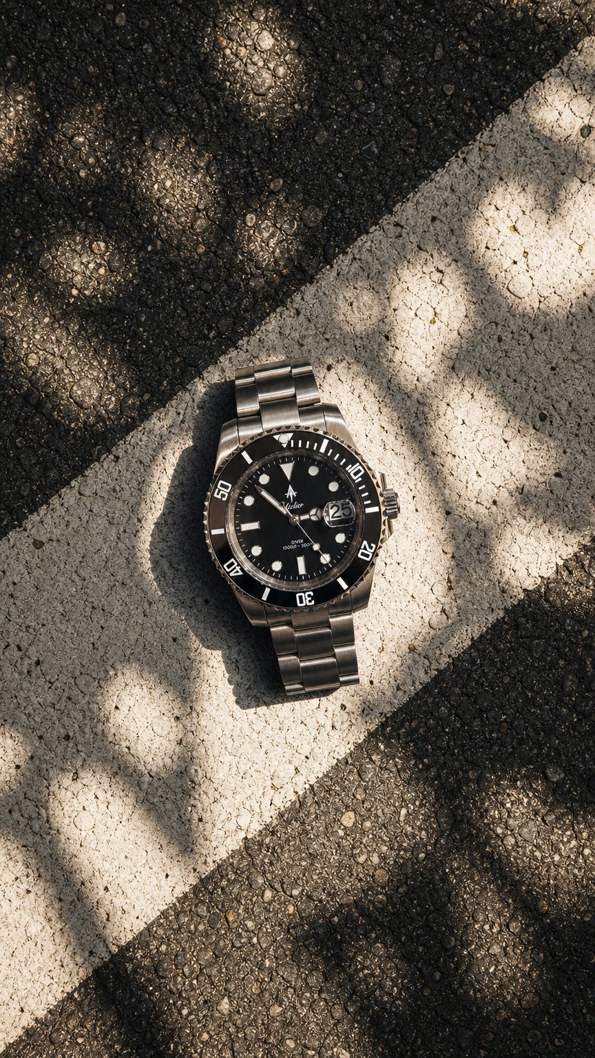 AI product shot of NOIR DIVER