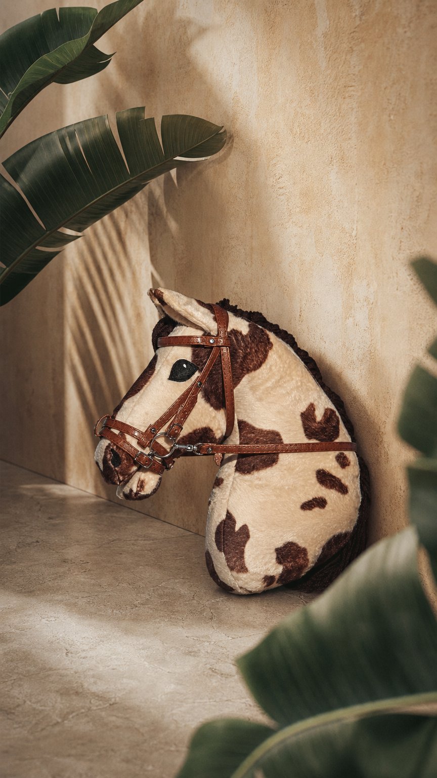 AI product shot of Hobby Horse Dakota - Srokaty (Konik na kiju) A3