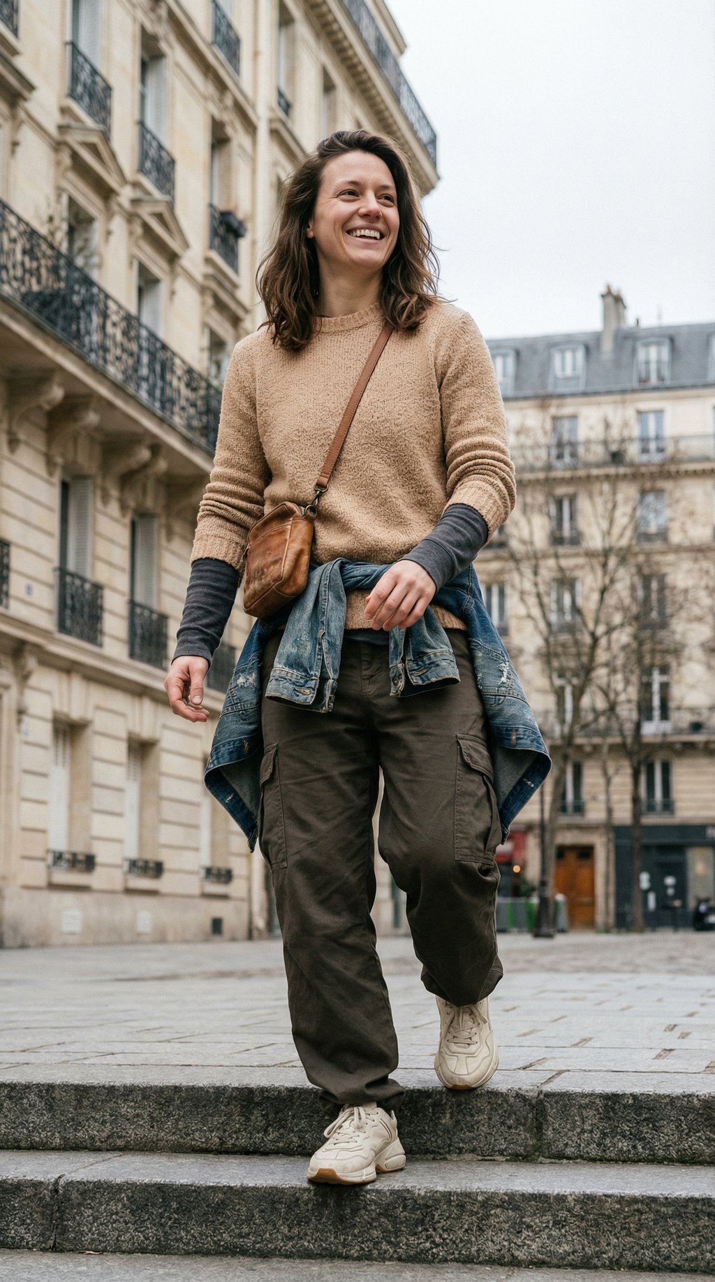 AI product shot of Hemp-cotton sweater - Brown