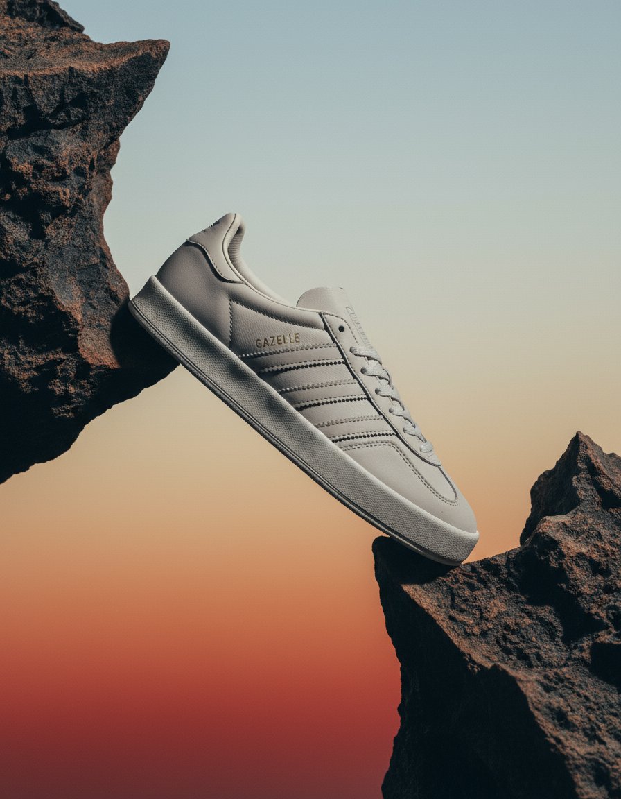 AI product shot of adidas Gazelle Indoor Lux Wonder Alumina