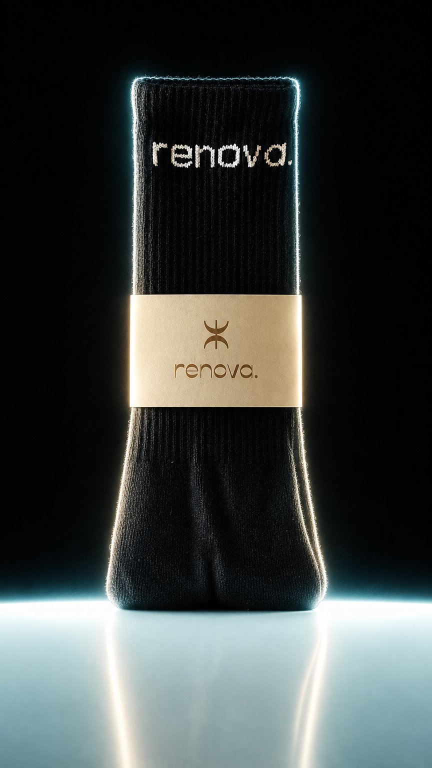 AI product shot of Grip Socks "Black"