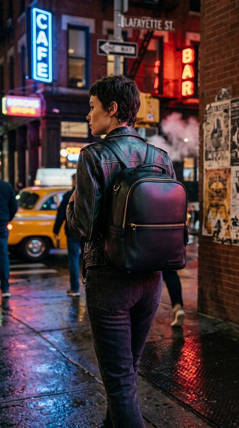 AI product shot of The Flint Backpack