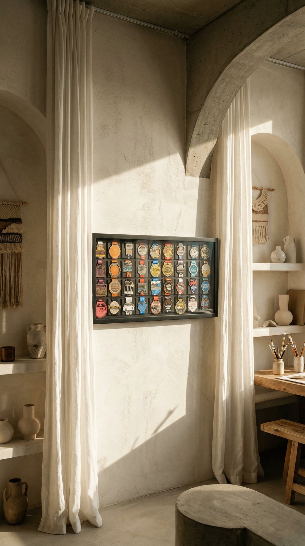 AI product shot of 36 Medal Display Frame | Extra Large Medal Holder | Medal Frame Australia