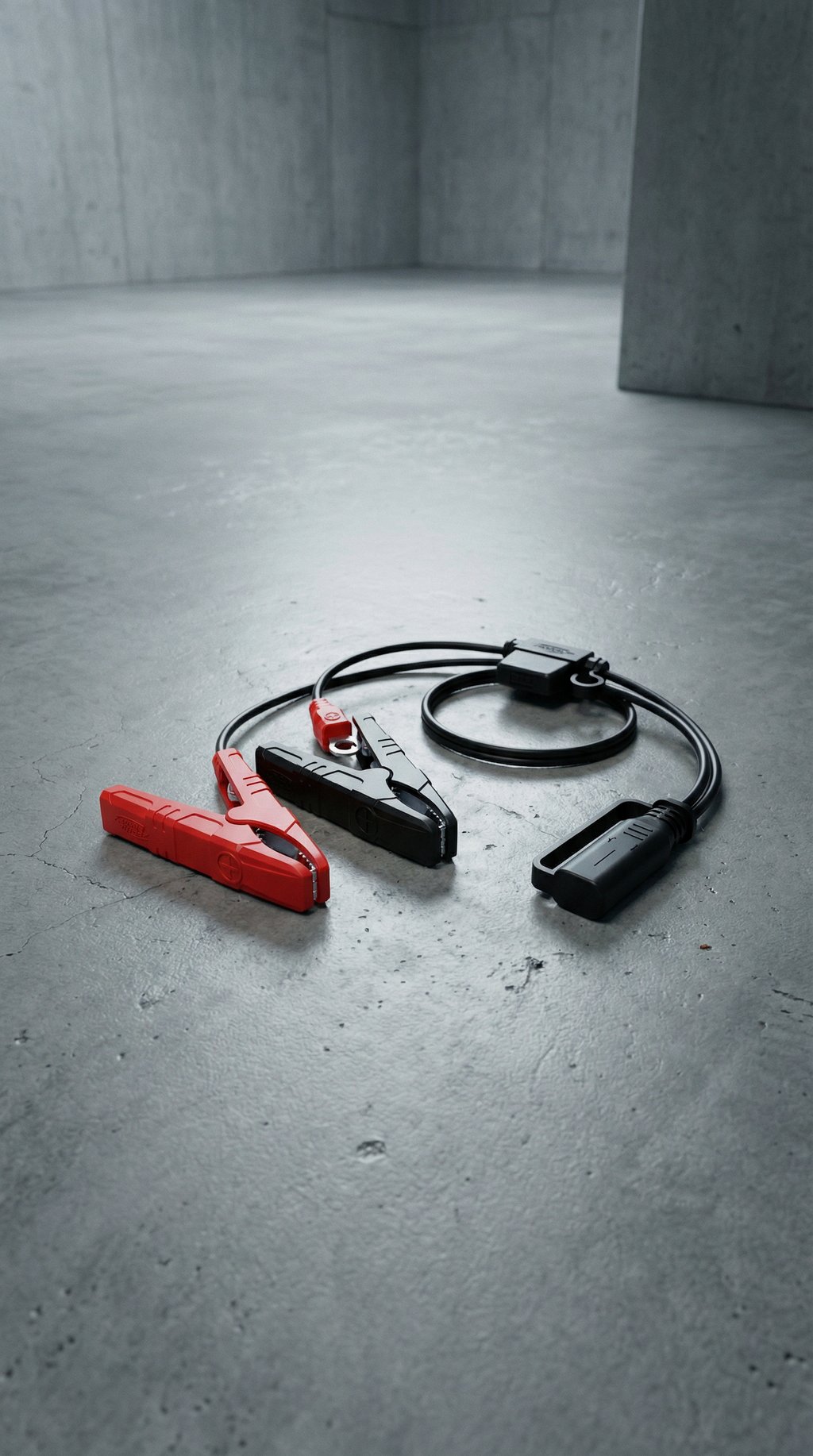 AI product shot of Alligator Clip and Ring Terminal Combo with Quick Disconnect