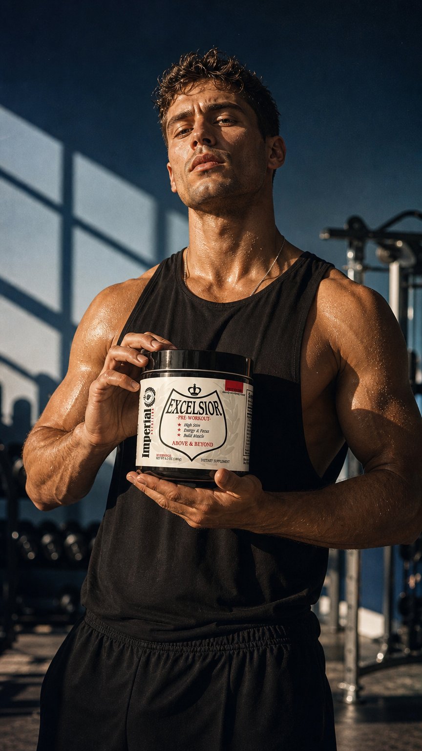 AI product shot of Excelsior 30 Servings Fruit Punch Pre-Workout