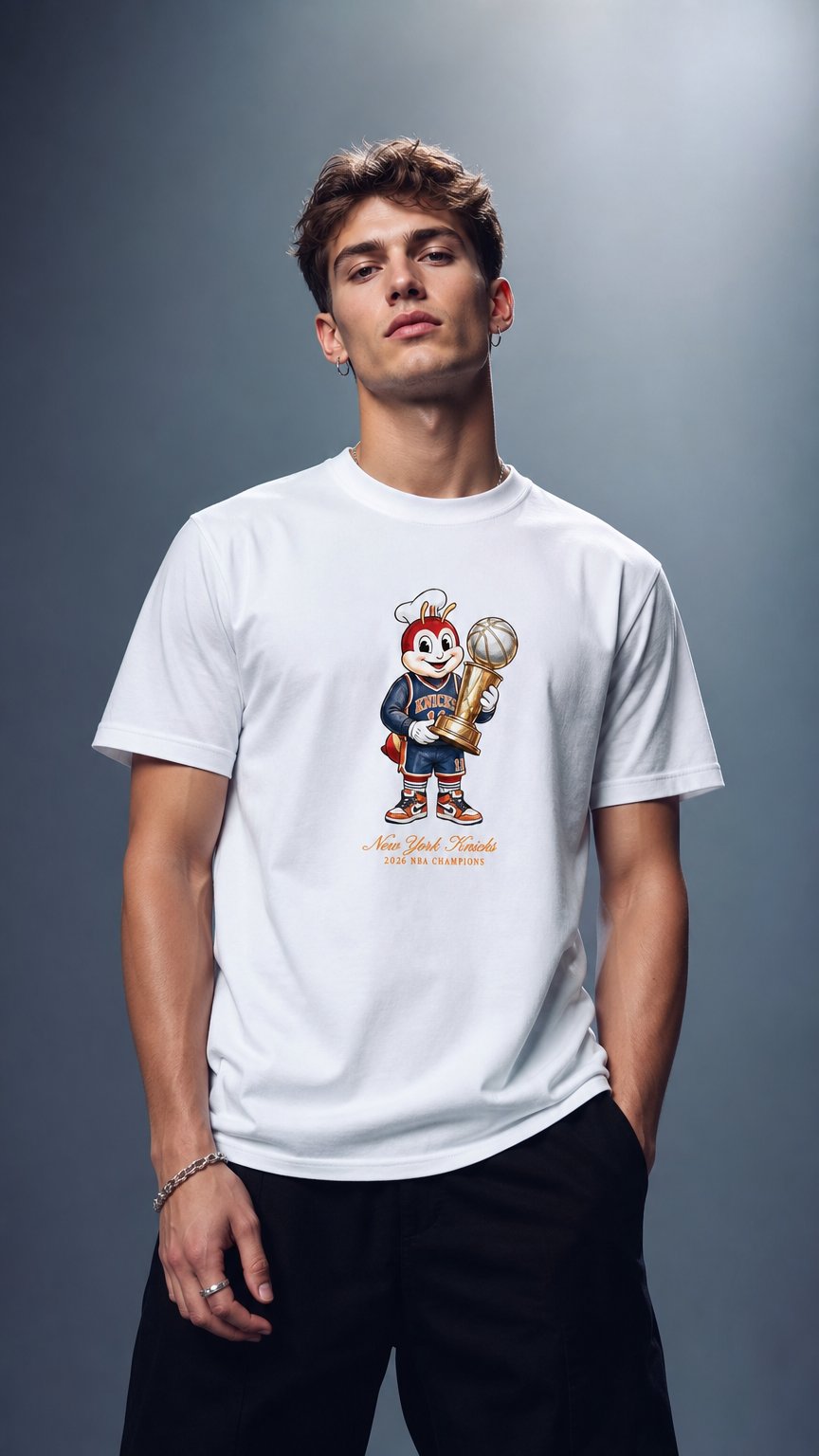 AI product shot of White Championship T-Shirt