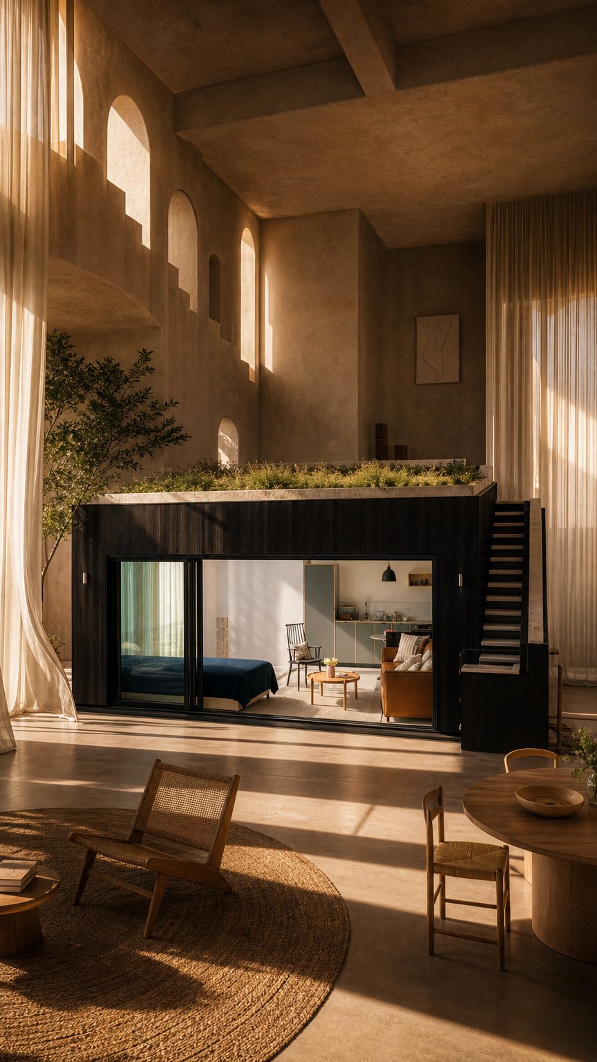 AI product shot of Subterranean Studio with Panoramic Views & Sauna