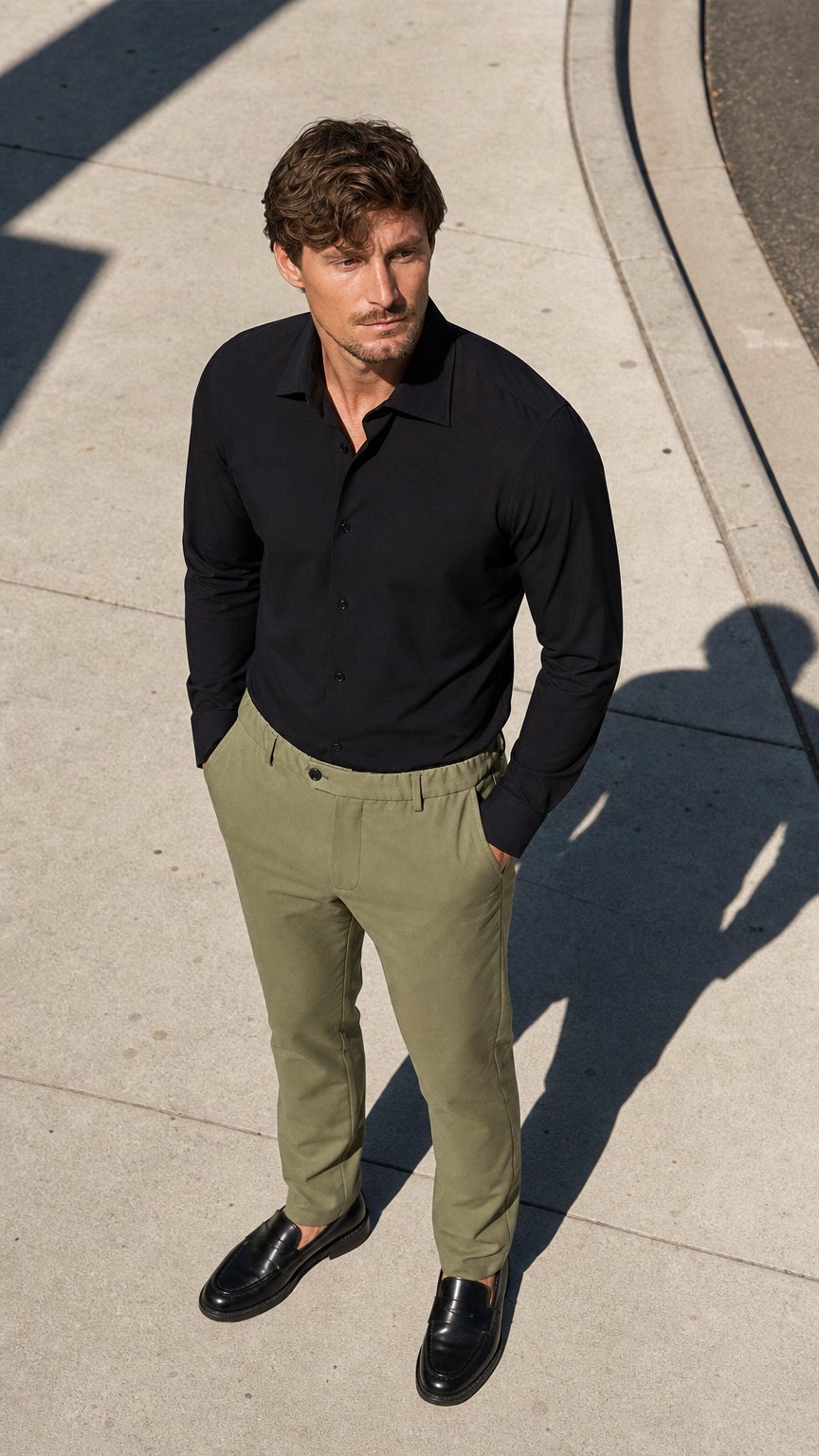 AI product shot of Classic Non-iron Shirt Black