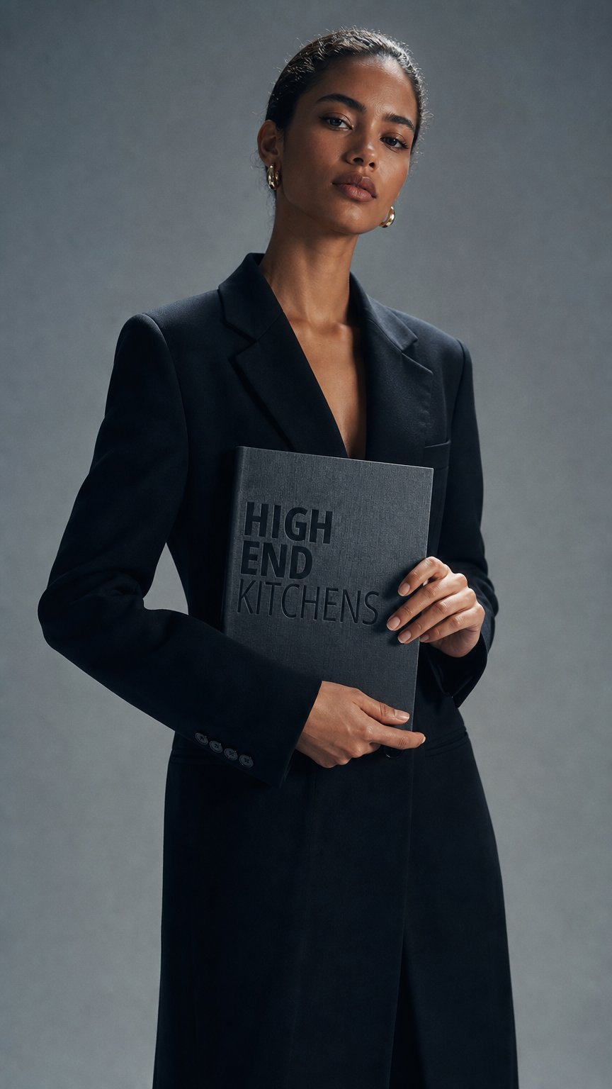AI product shot of Coffee Table Book ‘High End Kitchens’