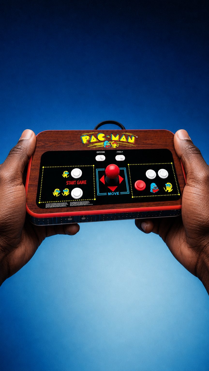 AI product shot of Pac-Man Couchcade Multicolor