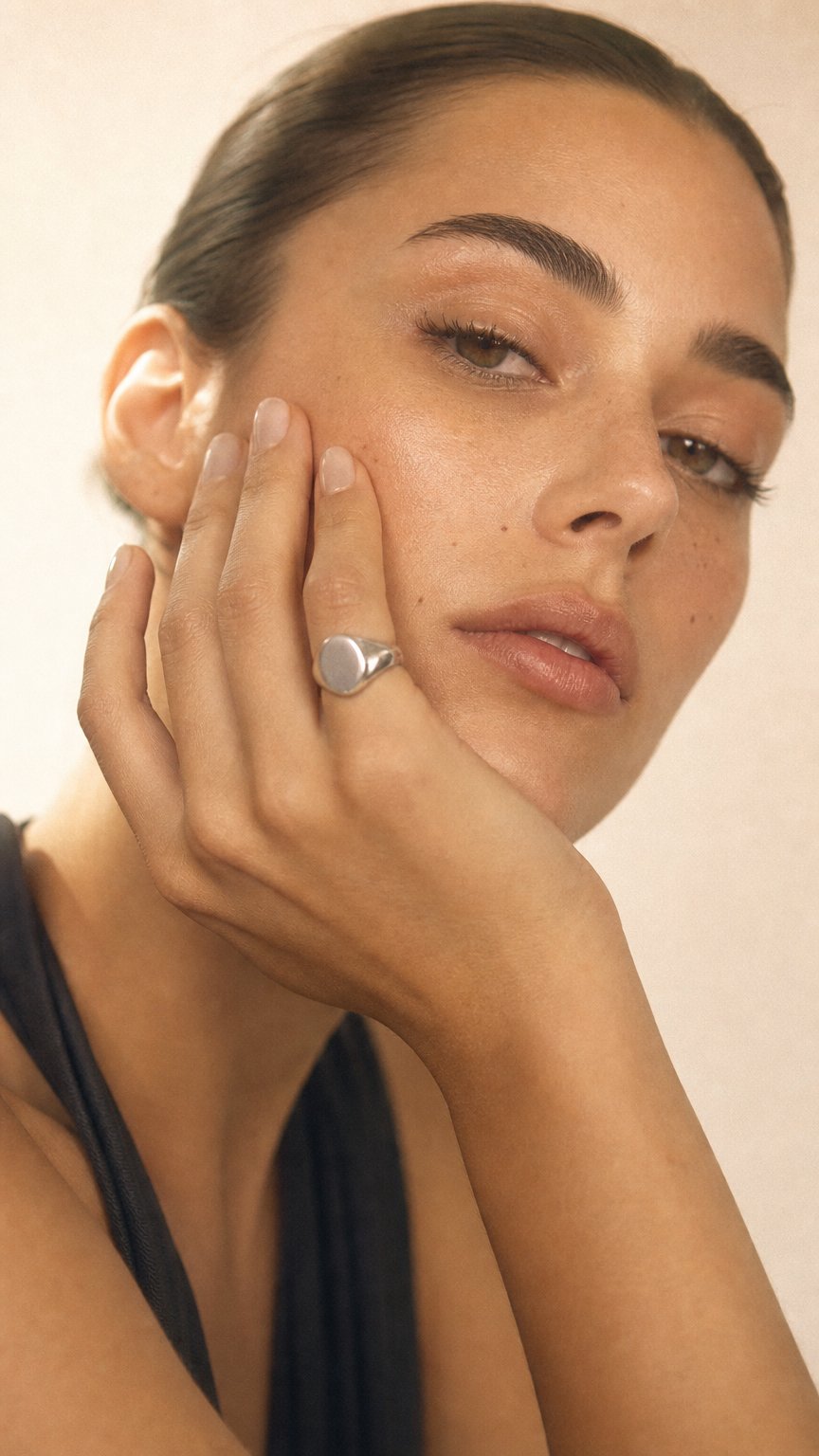 AI product shot of The Classic Oval Signet Ring