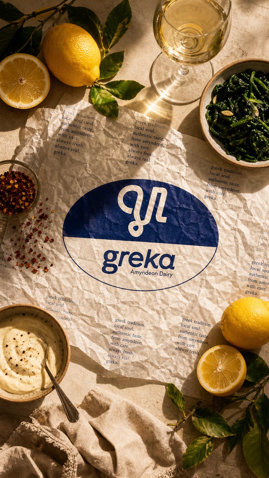 AI product shot of Greka Dairy Company