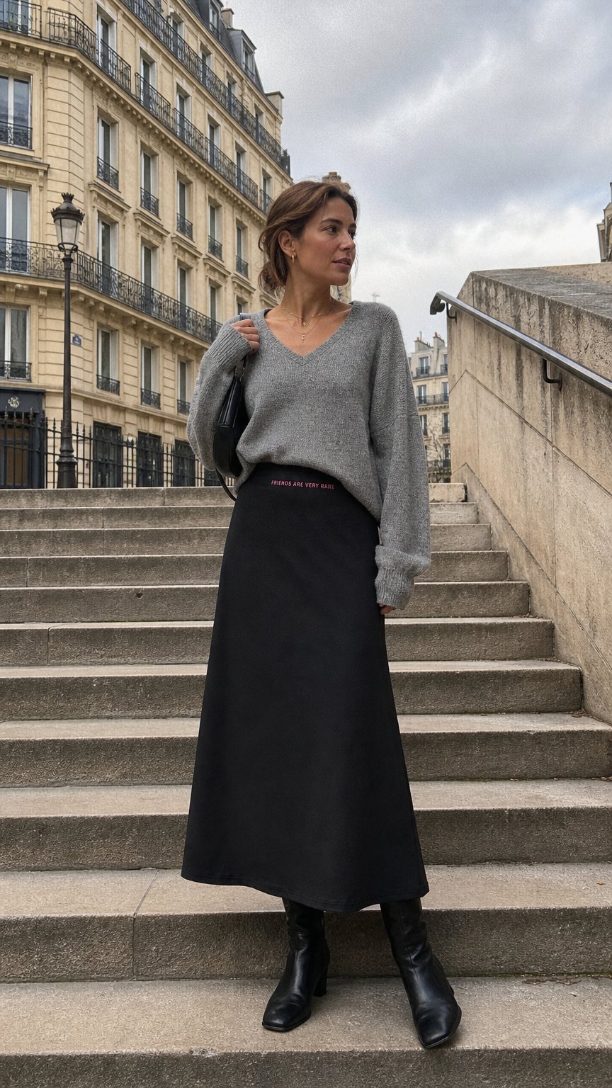 AI product shot of Women's Essential Maxi Skirt