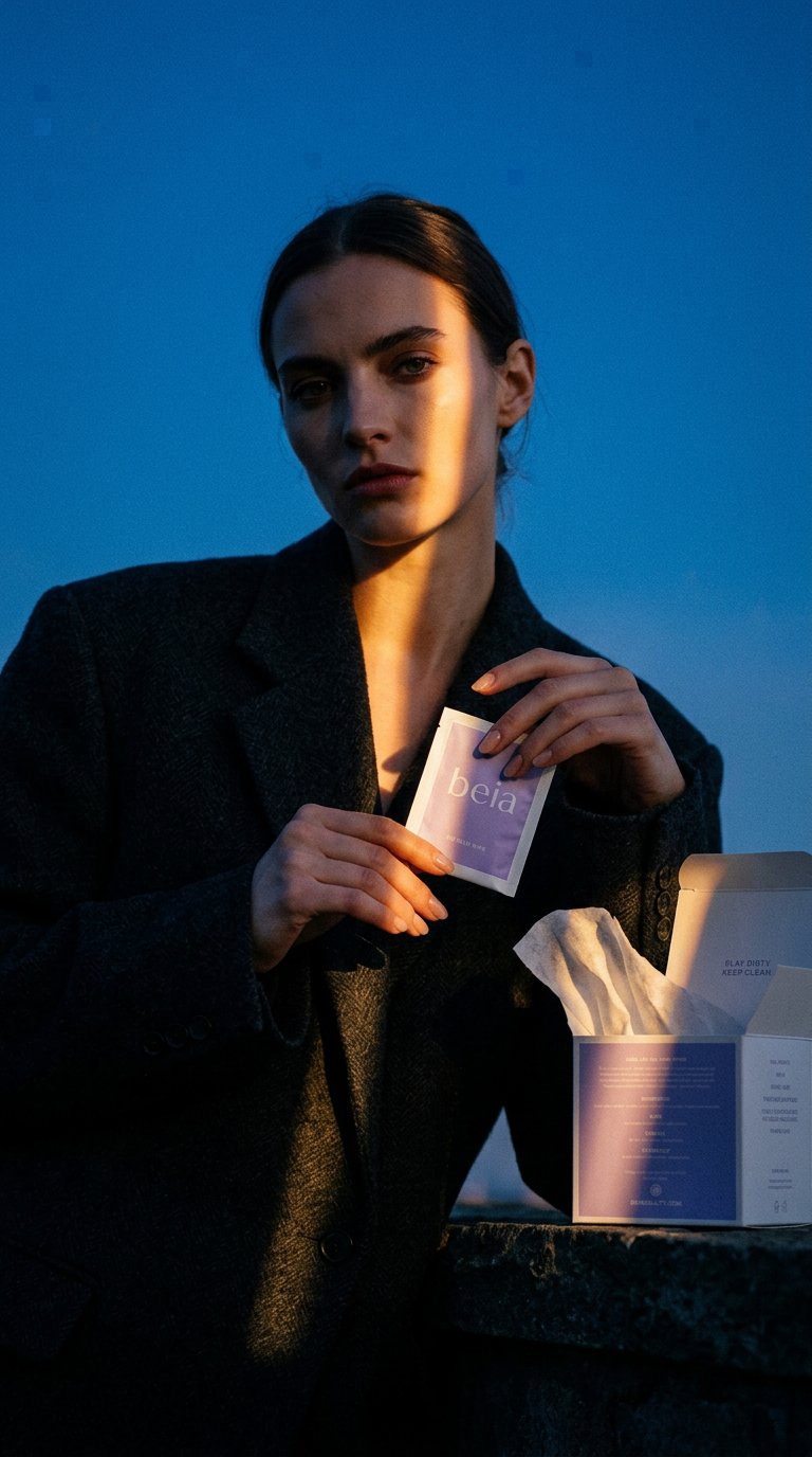 AI product shot of Refresh Wipes