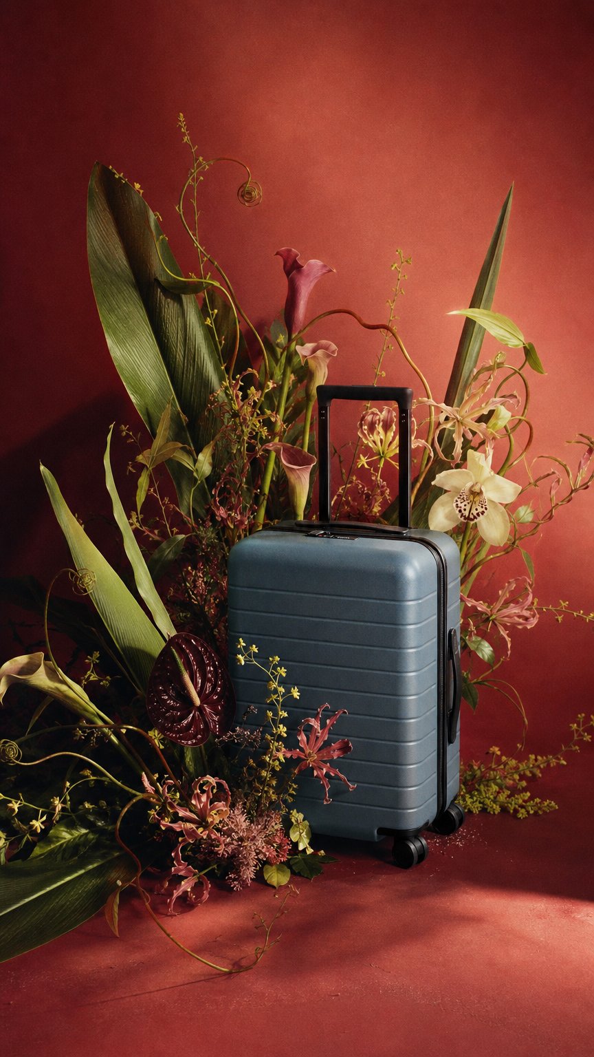 AI product shot of The Bigger Carry-On in Coast Blue