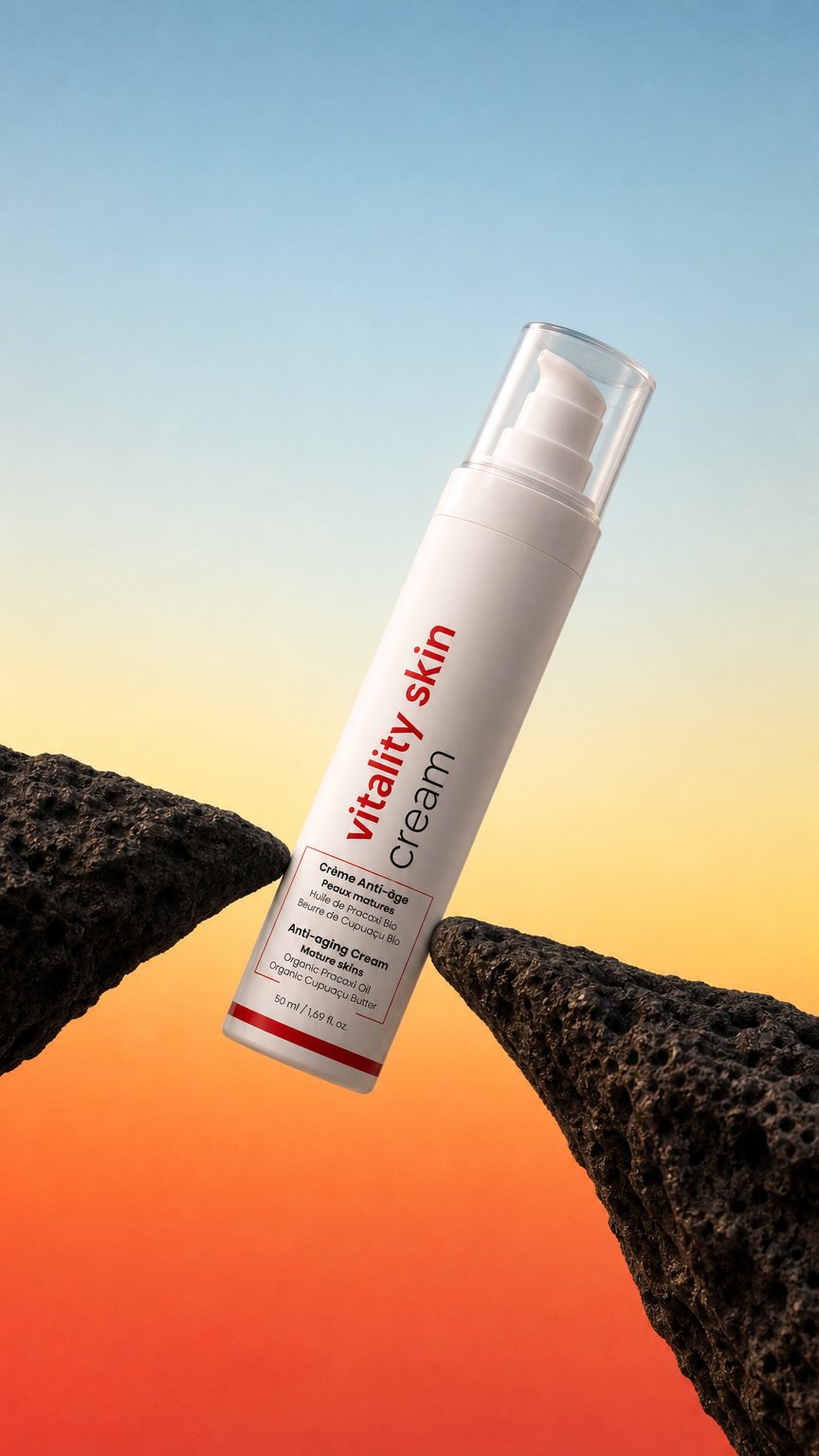 AI product shot of Vitality Skin Cream | Crème Anti-âge | 50ml