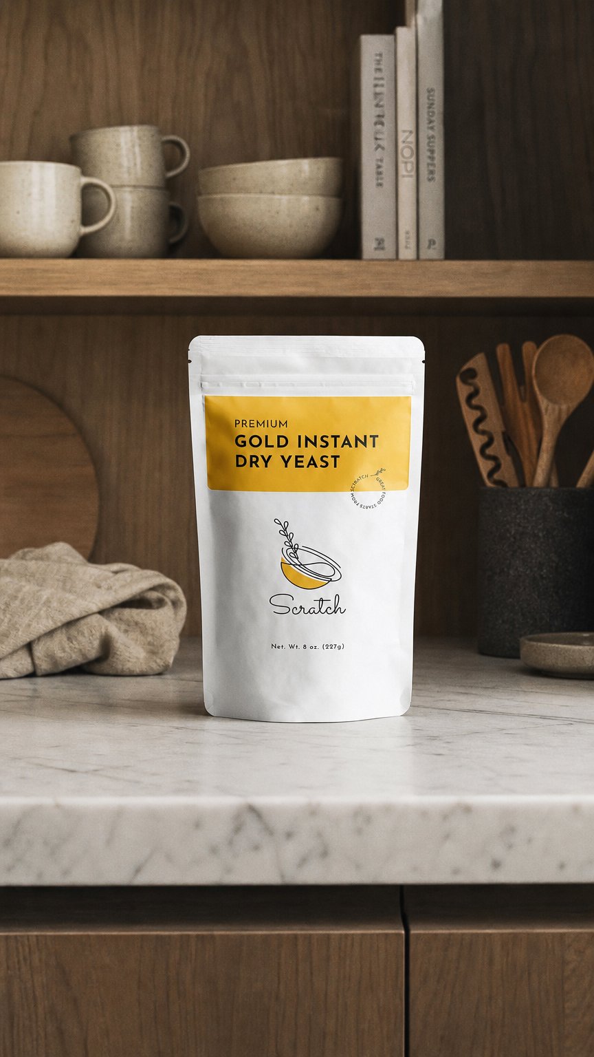 AI product shot of Scratch Gold Instant Rapid-Rise Dry Yeast - 8 oz