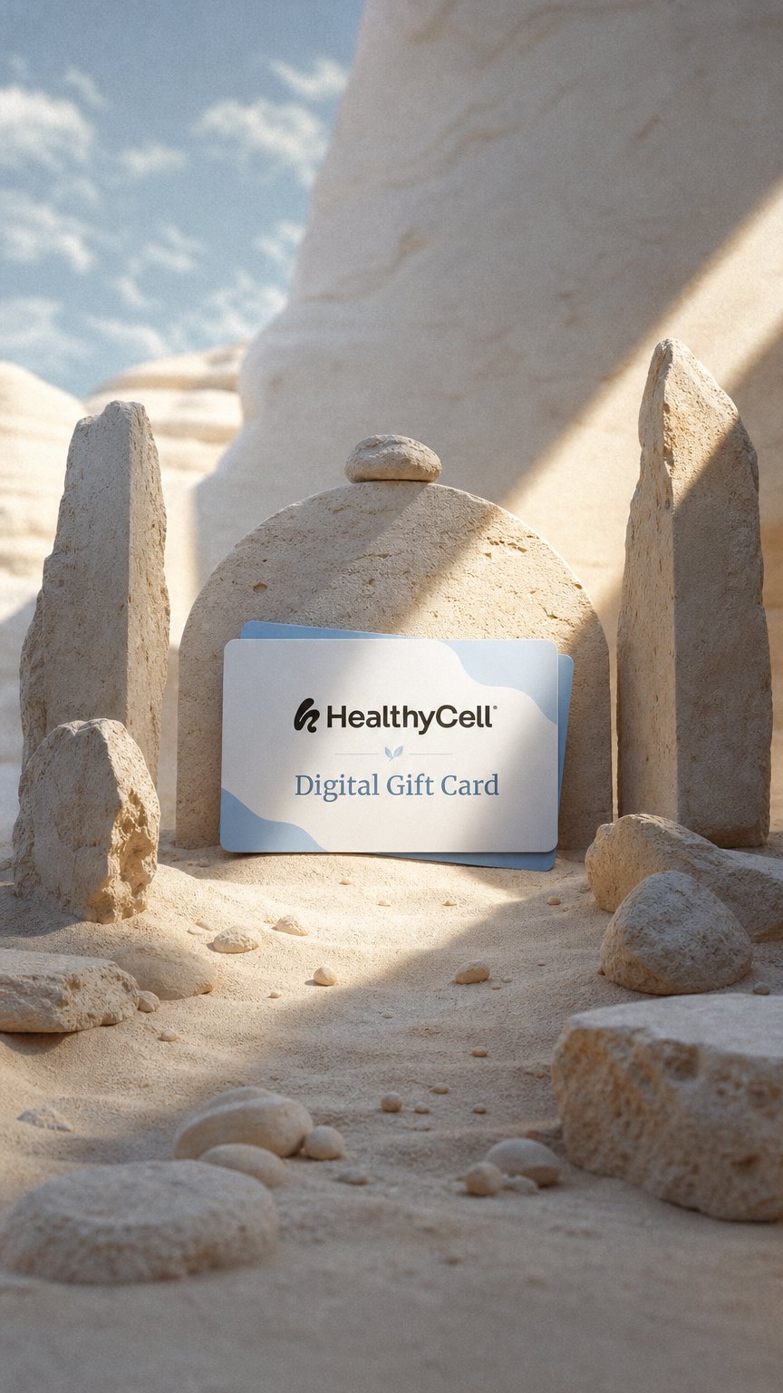 AI product shot of HealthyCell Gift Card