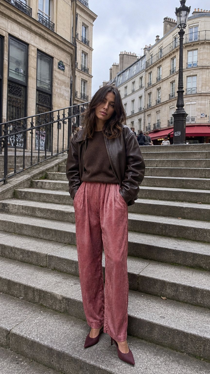 AI product shot of Mes Demesoilles Singa Trousers - Purple