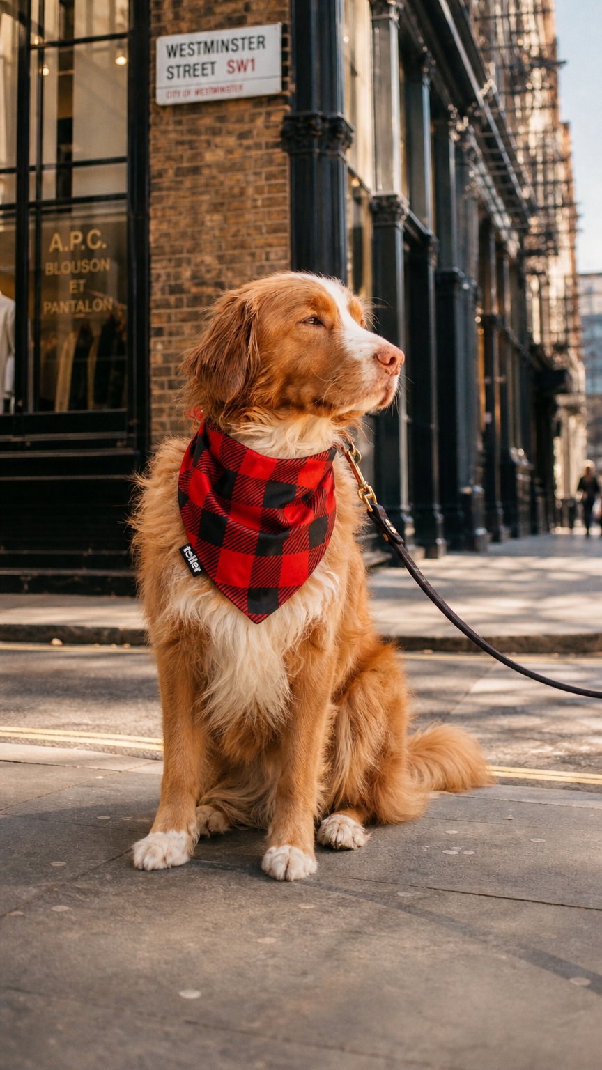 AI product shot of 'Canada Eh' 2-in-1 Dog Bandana