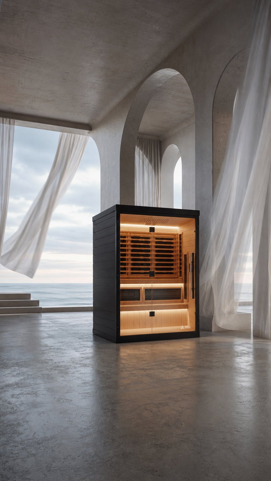 AI product shot of 1-4 Person Infrared Sauna