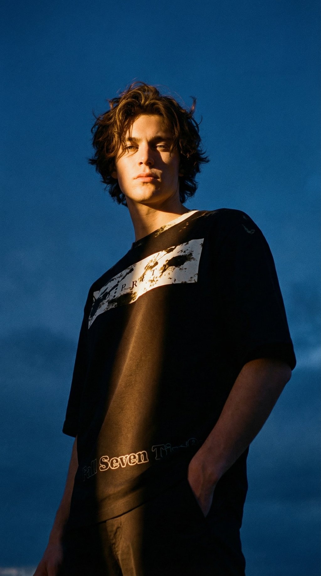 AI product shot of Maia's Stand up Oversized T-shirt