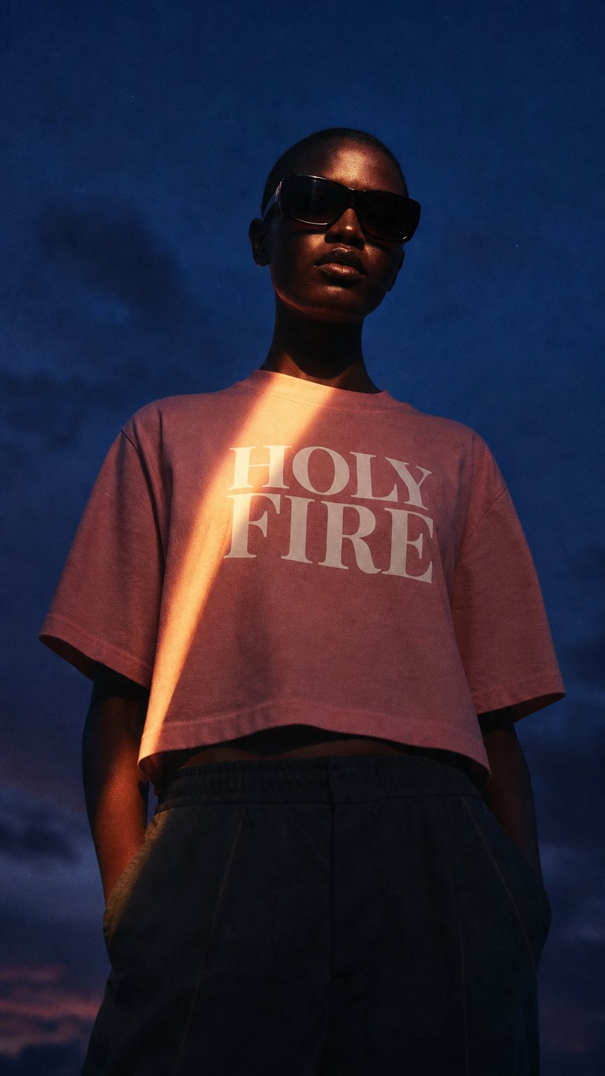 AI product shot of HOLY FIRE