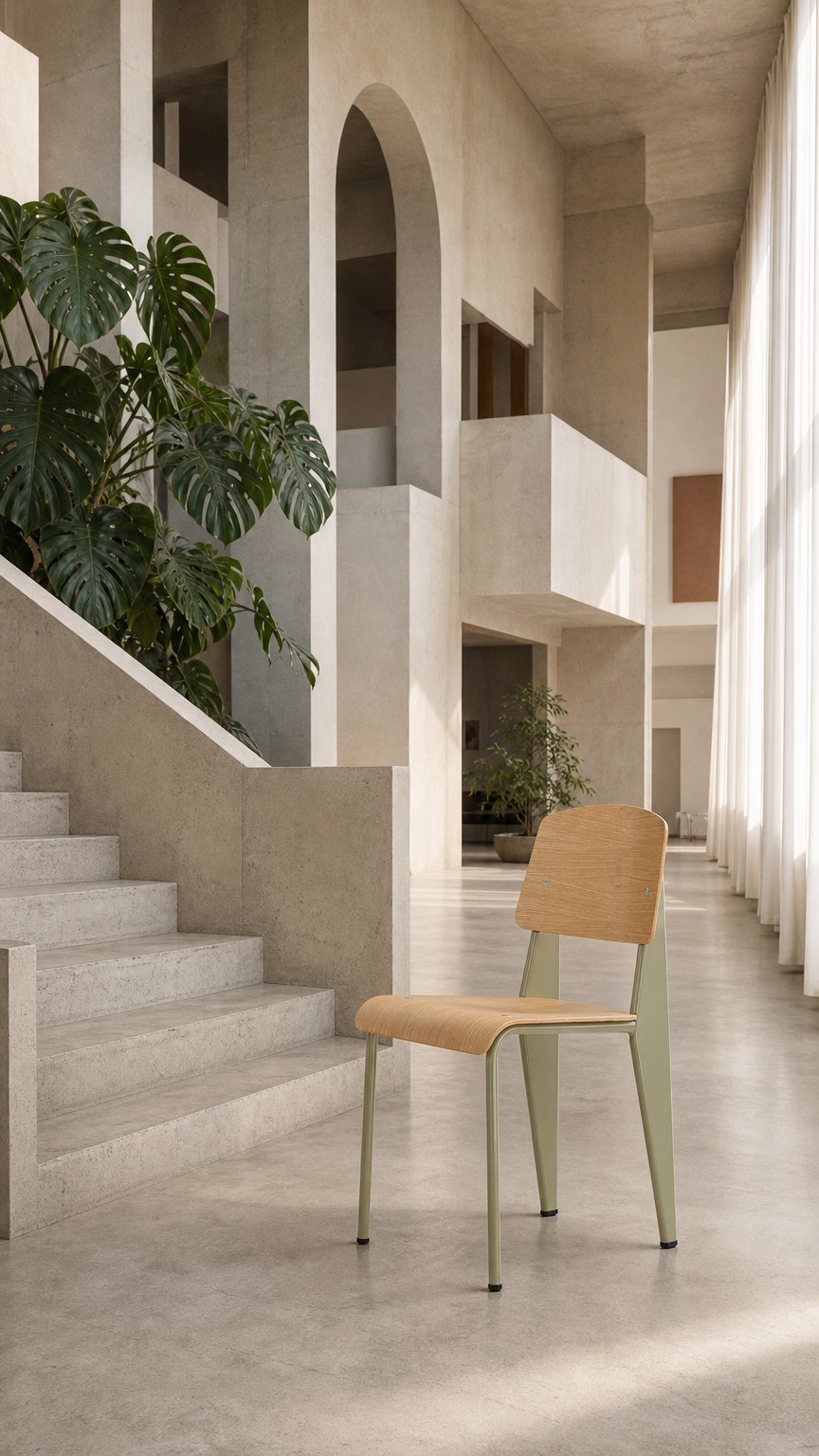 AI product shot of Vitra - Prouvé Standard Chair