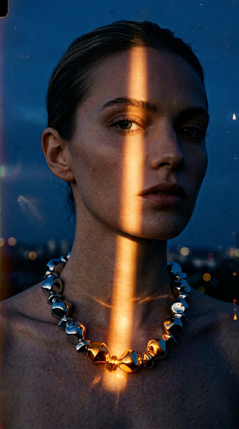 AI product shot of FEDERICA TOSI Lace Mix Stone Silver