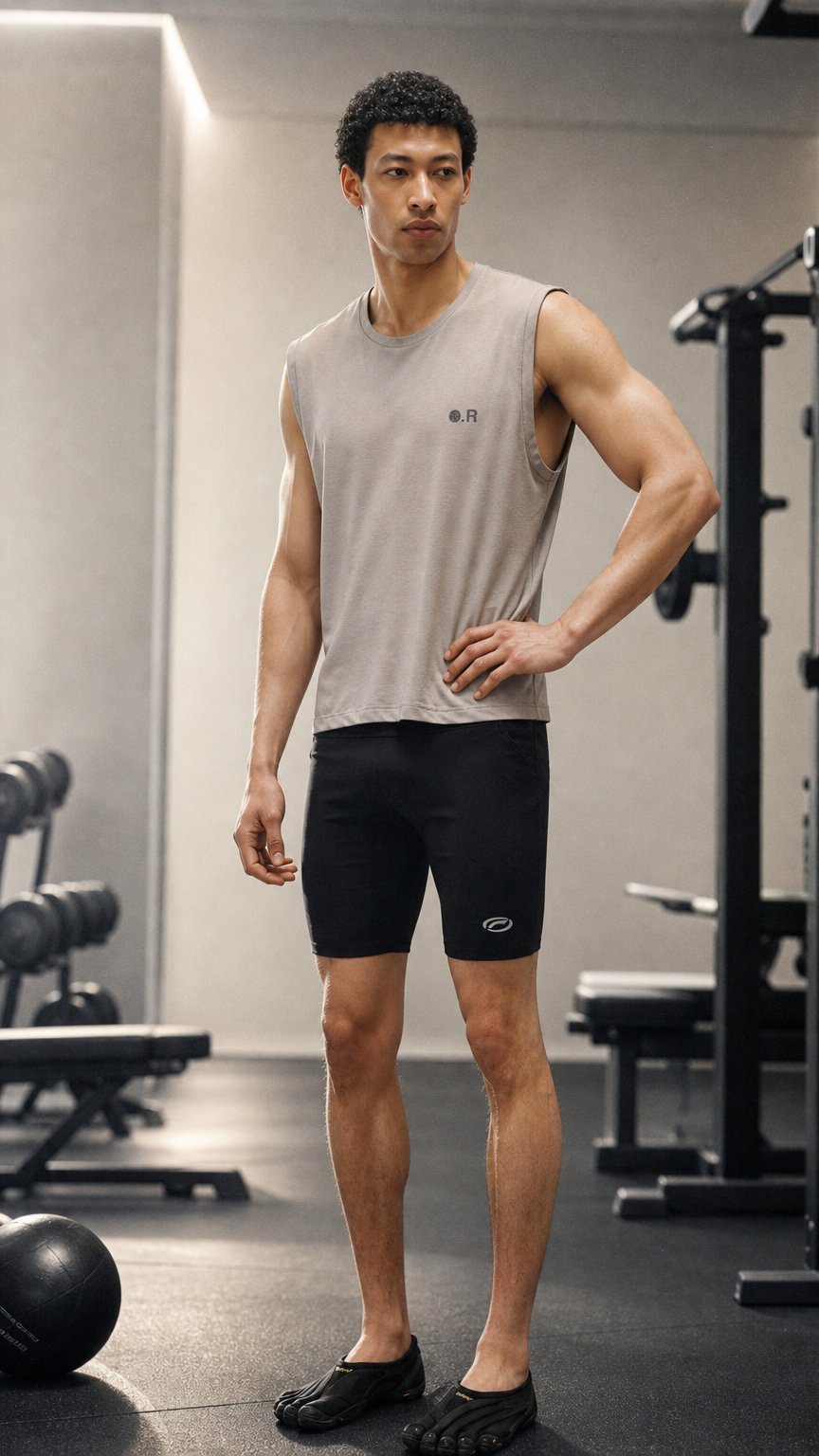 AI product shot of Running Cotton Tank Top Camel