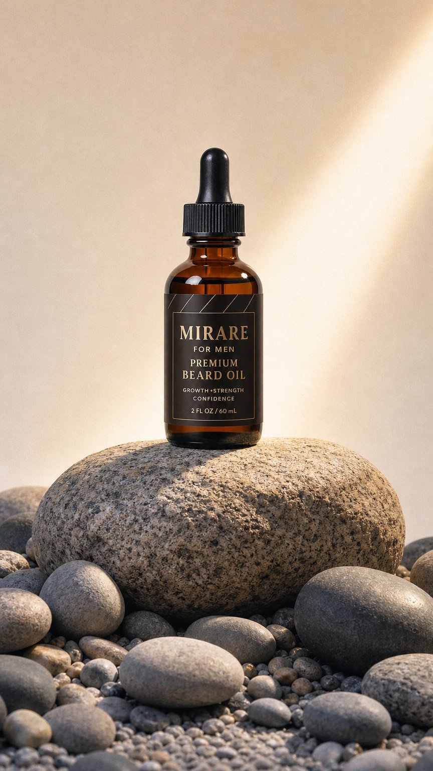 AI product shot of Premium Men's Beard Oil