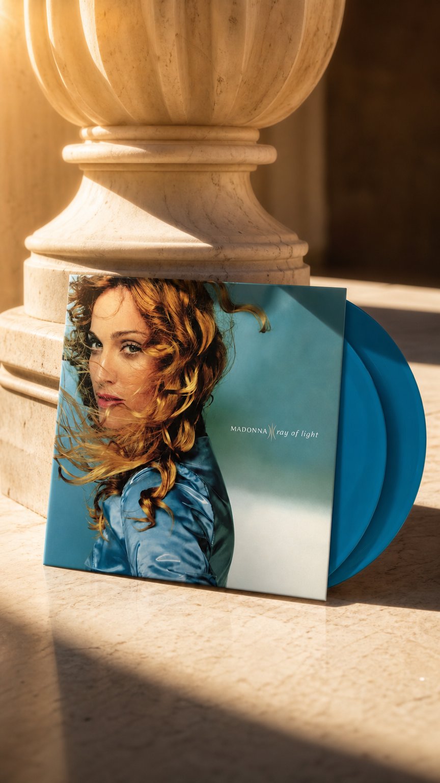 AI product shot of Ray Of Light Blue 2LP (2026 LTD Repress)