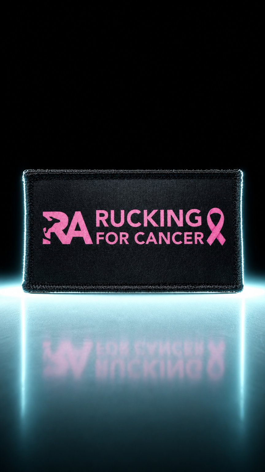 AI product shot of Rucking For Cancer Patch