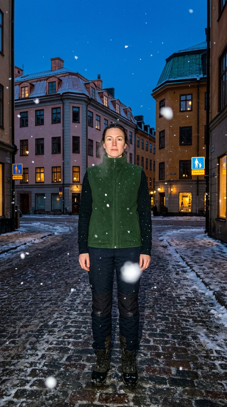 AI product shot of Fleecová vesta JADA lahvově zelená