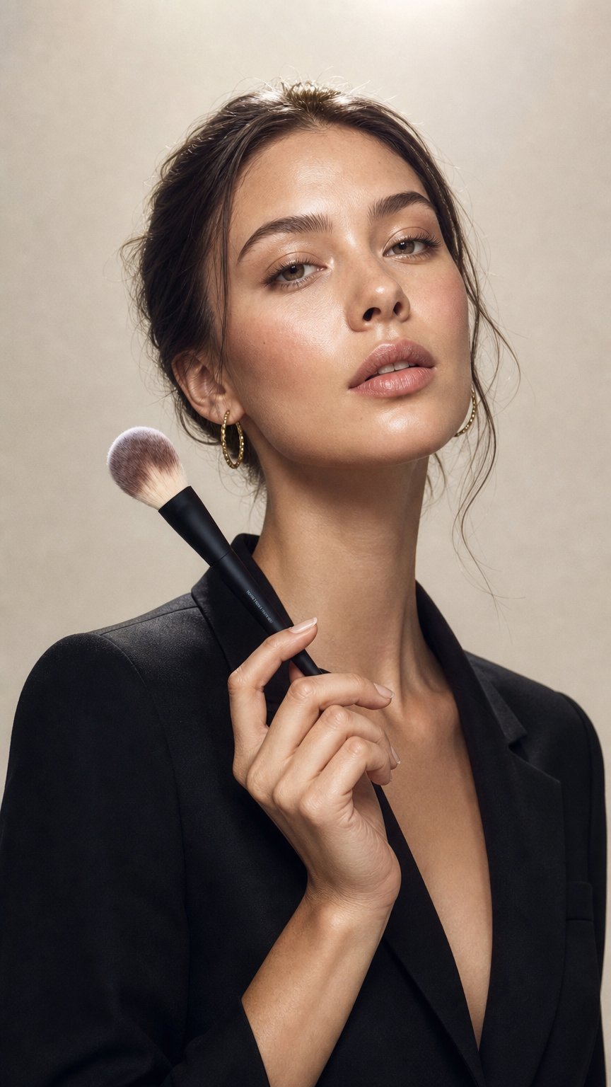 AI product shot of The Essential Face Brush Set