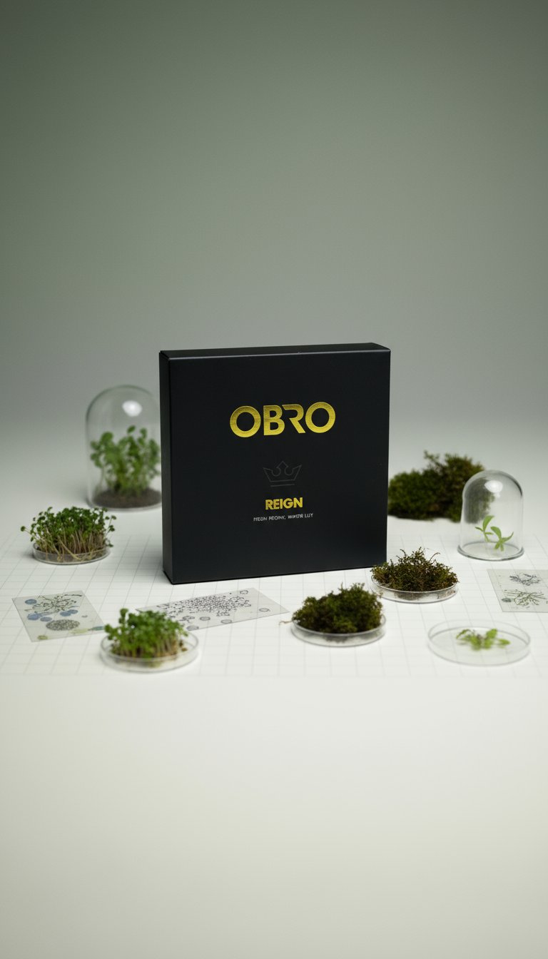 AI product shot of Reign by Obro Natural Cologne