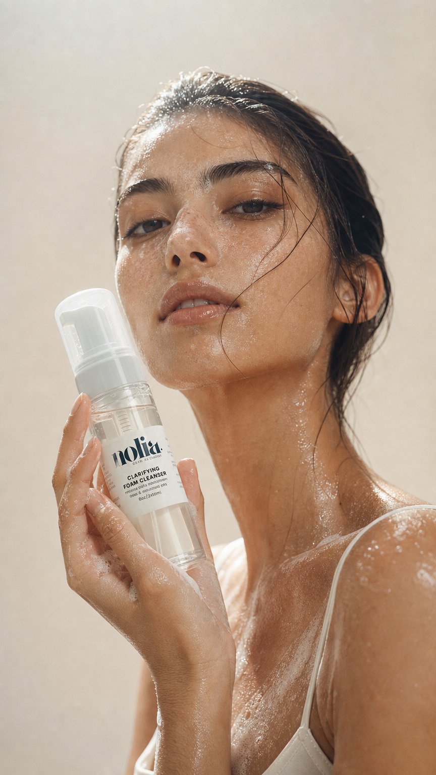 AI product shot of Fleur Fresh Clarifying Facial Cleanser