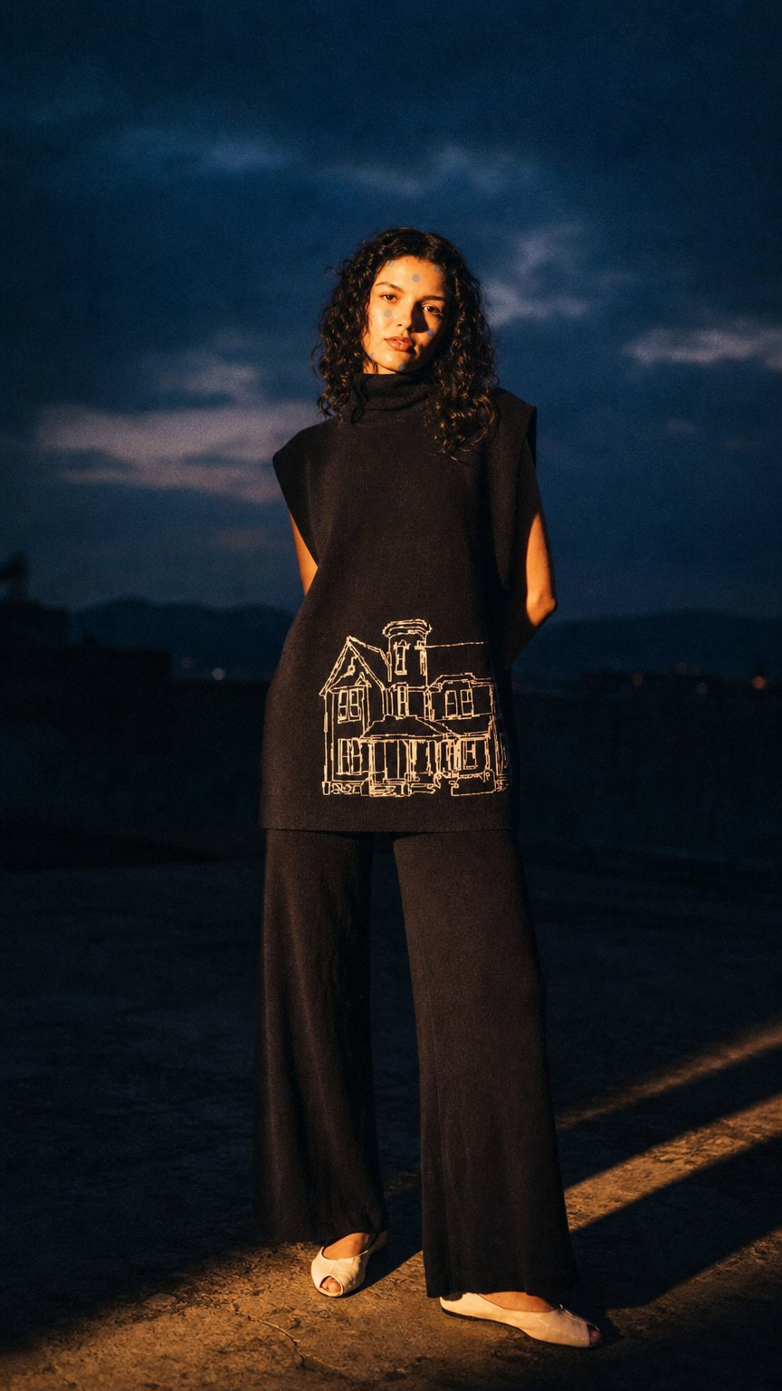 AI product shot of Main Street Turtleneck Vest