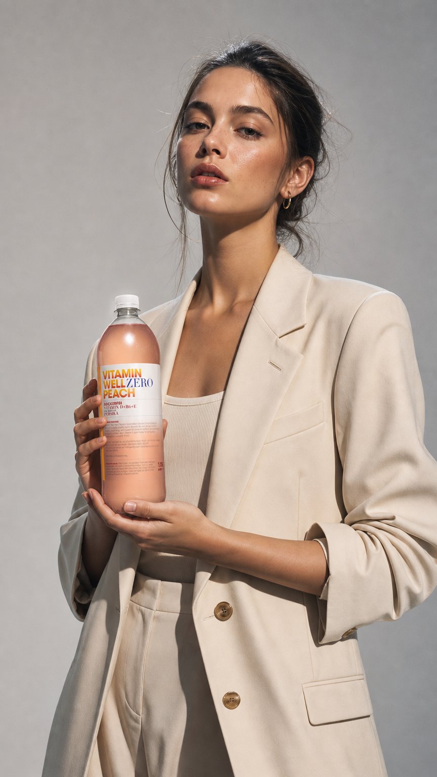AI product shot of ZERO PEACH 1.15L