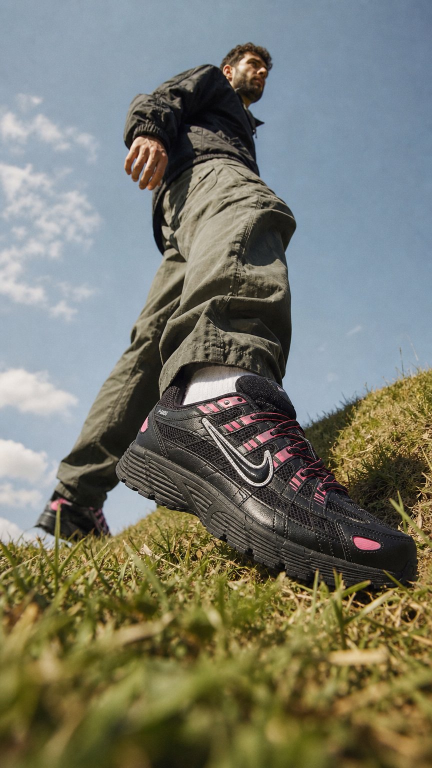 AI product shot of Nike Chaussures P-6000 pour ado - Gris