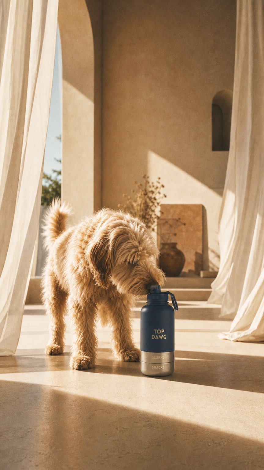 AI product shot of PUP.CUP BUTELKA 3 W 1