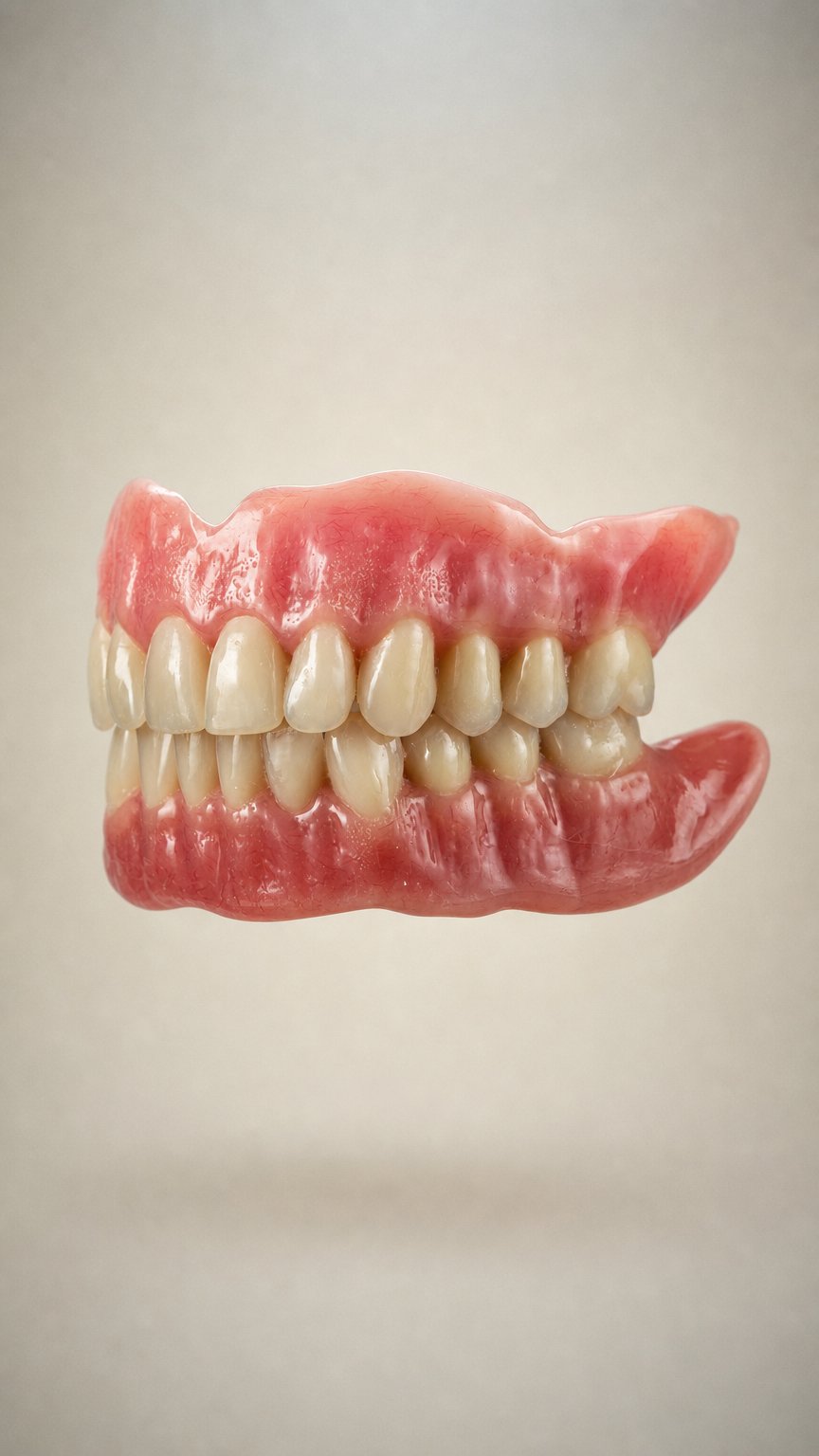 AI product shot of Dentures