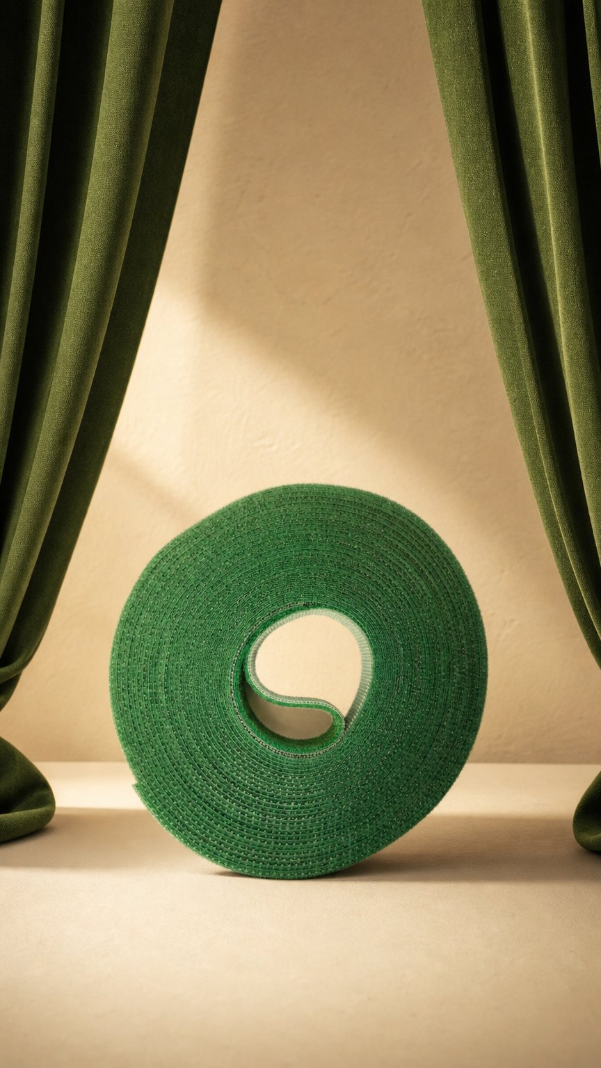 AI product shot of Egmont 'Velcro' Plant Tie - 3m or 6m roll - Green