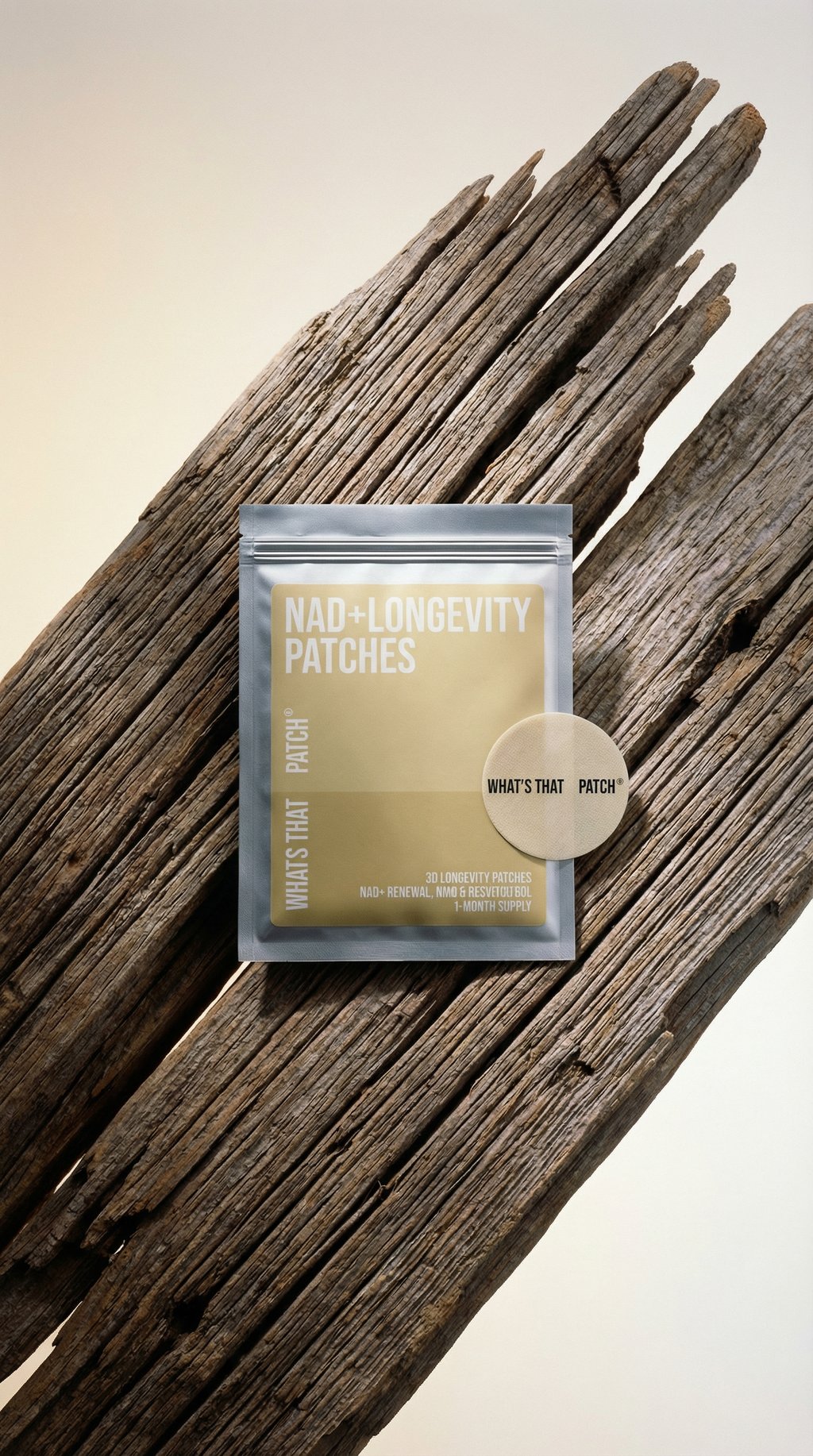 AI product shot of LONGEVITY PATCHES
