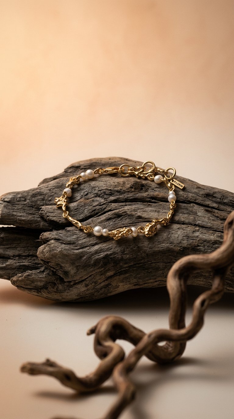 AI product shot of SLOAN armbånd guldbelagt