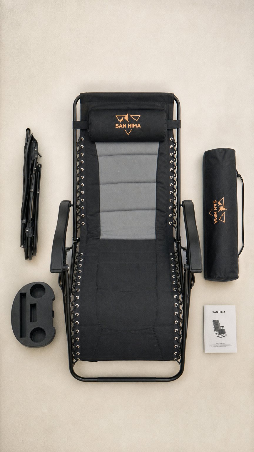 AI product shot of Luxe Opvouwbare Campingstoel – SAN HIMA x LCM Offroad