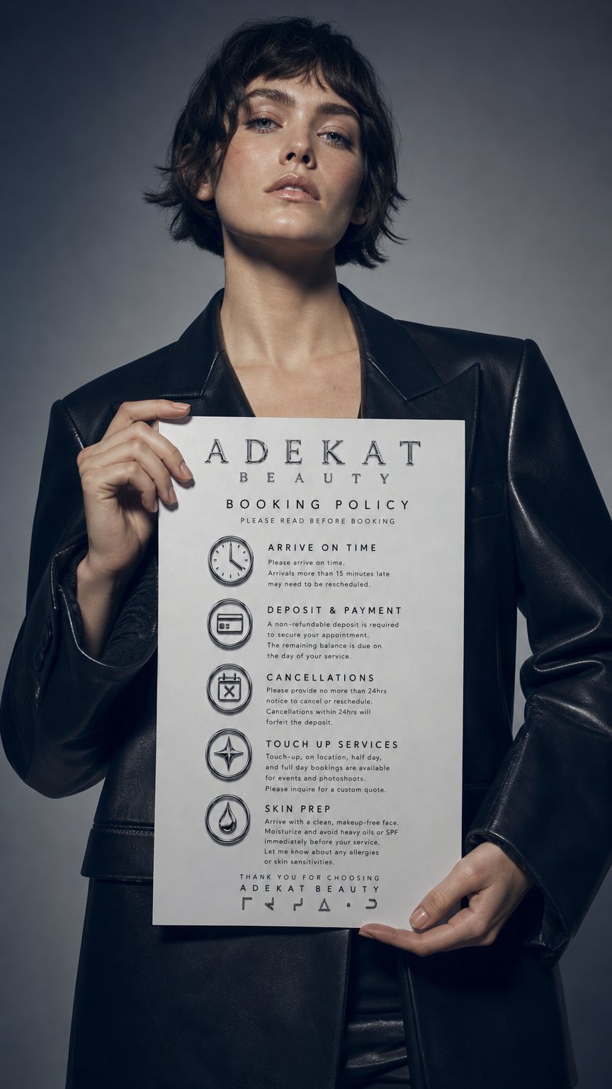 AI product shot of Booking Policy